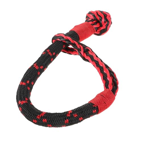 KOCKSHION 高強耐熱ソフトシャックル付き合成牽引ロープ 破断強 高視認性緊急収用 トラックオフロード車対応