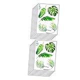 EXQUIMEUBLE 2セット 熱帯緑植壁シール製緑の葉ステッカー貼ってはがせる壁飾り 部屋やリビング用自然な雰囲気壁貼るシール