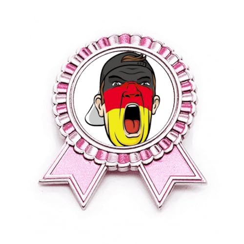 Broche drapeau de l'Allemagne en métal rose M pour fixer votre style de maquillage