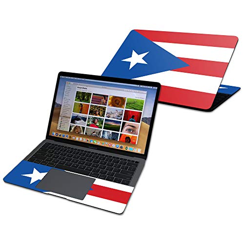 MightySkins Skin Compatible with Apple MacBook Air 13" (2020-2018) - Puerto Rican Flag | Protective and Unique Vinyl Decal wrap Cover | Easy to Apply, Remove, and Change Styles | Made in The USA by MIGHTY SKINS - Used condition - US$9.92