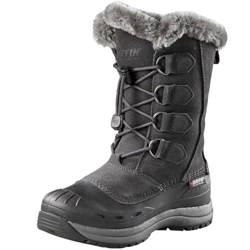 Find the Best Canadian Made Winter Boots for Your Needs 12 Baffin Chloe Women's Winter Boots, Tundra Rated, 14 to -22 degrees Fahrenheit, Tall Height, Charcoal, Size 8