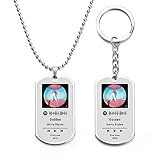 Spotify Code Necklace Keychain Music Album Style Personalized Spotify Mini Polaroid Photo Style Anni
