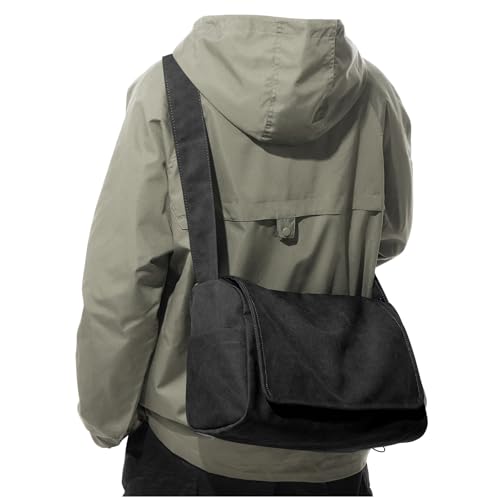 VENATIN Vintage Canvas Messenger Bag for Men & Women, Large Crossbody Shoulder Bag Leisure Shoulder...