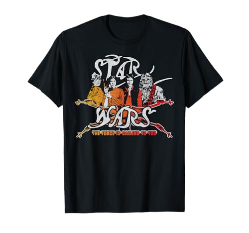 T-shirt Star Wars Vintage The Force Is Calling en coton pour fan