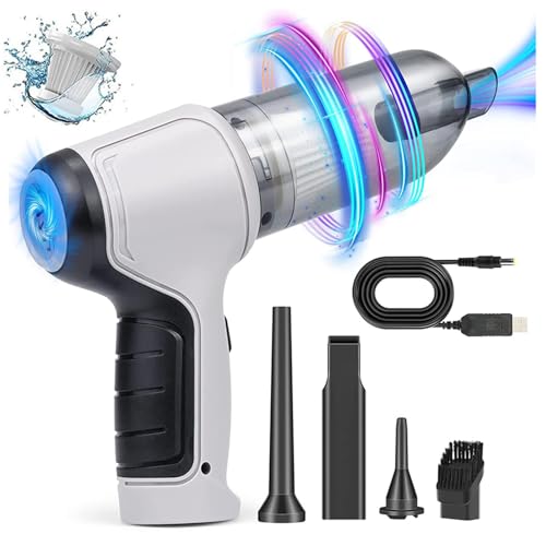 Aspirador PequeñO Potente, Carga InaláMbrica Aspiradora De Carro Fuerte Poder De Limpieza Aspirador, Limpieza De AutomóViles Y Hogares,White