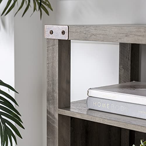 Home Accent Furnishings Tucker 58 inch Barndoor Highboy TV Stand in Grey Wash - Thumbnail 6