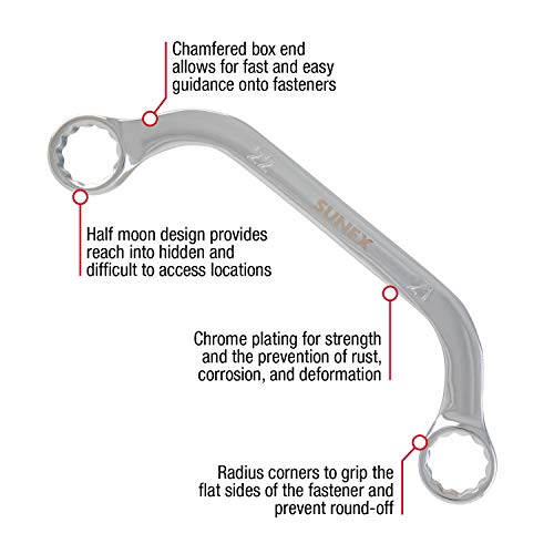 Sunex 9935M Metric Half Moon Wrench Set, 5-Piece #TOP1