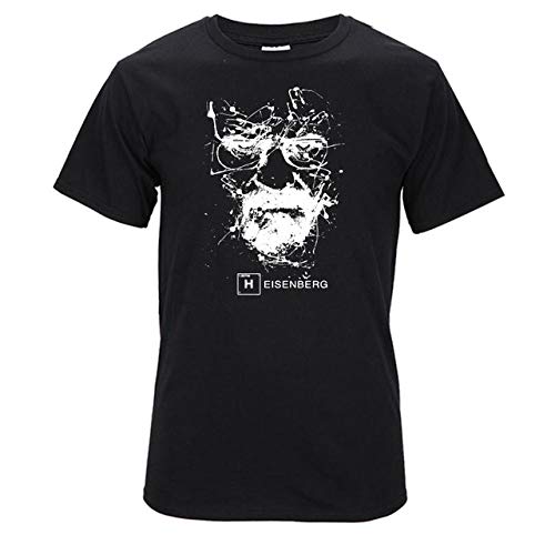 Camiseta de algodón para hombre en color negro talla M con corte holgado de verano