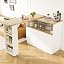 White(shelves, Cabinet and Glass Door)
