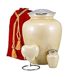 THE ASCENT MEMORIAL Sunflower Large Cremation Urns for Human Remains Set of Miniature Keepsake...