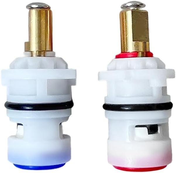 9608020 9608060 Ceramic Stem Disc Faucet Cartridge 1 Pair Part | Compatible with Pfister 9608020 9608060 2103201 Faucet Cartridge Valve Part, Replaces 48 143 149 Series Bathroom