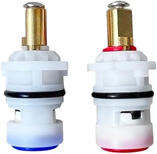 Ceramic Stem Disc Faucet Cartridge (Hot & Cold Pair), Replacement for 9608020 9608060 48/143/149 Series, Universal Bathroom Valve Cartridge