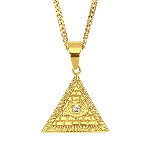 Joyería Egipcia en Diamantes de imitación y acero dorado para hombre