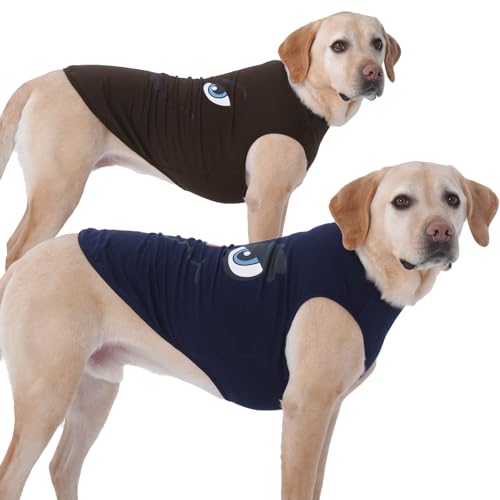 IECOii 2 Pack Pet Tank Top Tee Sleeveless| 3X-Large |Summer Dog Clothes Apparel,Pet Funny Costume Doggy T-shirt Clothing for Large Dog Puppy Outfit Ke