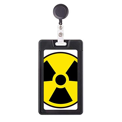 Porte-badge rétractable jaune rayonnement chimique enrouleur badge médical et scientifique