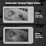 VTech Advanced HQ Max 7" Digital Video Baby Monitor with Pan-Tilt-Zoom, Night Light, Long Range, 2-WayTalk, Display, and Lullabies, No WiFi, White