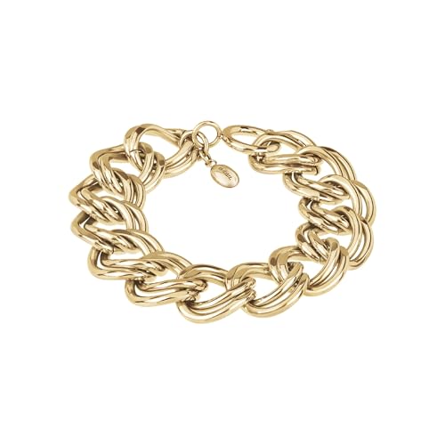 Breil, Collezione Hyper, Bracciale Donna in Acciaio IP Gold con Finitura Specchiata e Catenina Oversized, Glam e Vintage, Lunghezza...