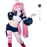 Milim Nava Cosplay Costume Anime That Time I Got Reincarnated as a Slime Milim Nava Bikini Uniform Socks Suit For Women (S, Black)