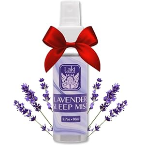 Laki Naturals Lavender Sleep Mist (2.7oz) | Hydrosol Body Spray w/Essential Oil | Natural Sleep Aid to Relax, Soothe and Calm The Mind & Senses