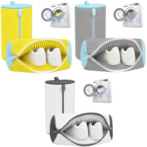 Novalink Premium Shoe Washing Machine bag - Yellow, Grey & White