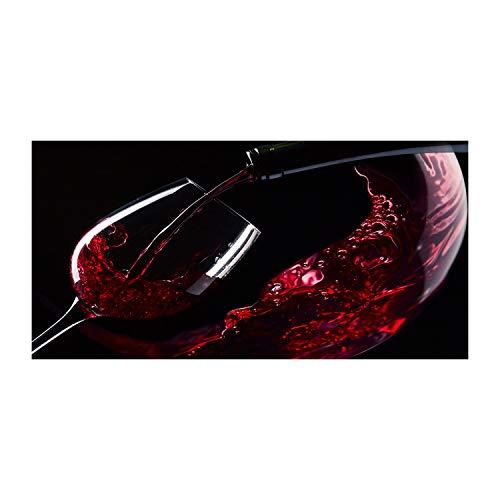 Splashback guard cuisine verre trempé 100x50cm fond hotte rouge Tulup