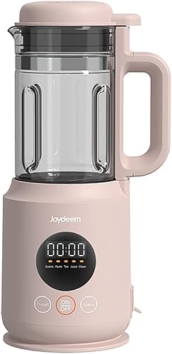 Joydeem Mini licuadora de cocina, máquina de leche de soja, licuadora personal de encimera caliente y fría para té de sopa de jugo, preestablecido