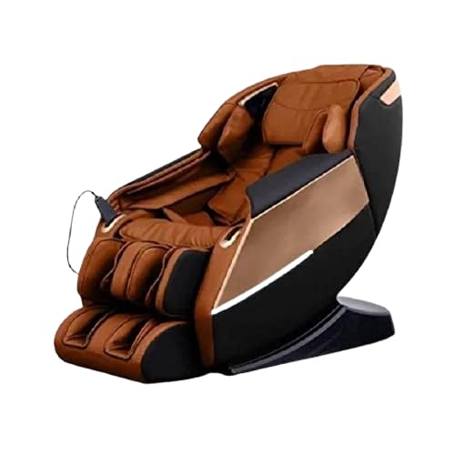 iRobo iActive Zero Gravity Massage Chair for Stress Relief, Full Body Massage Chair with Air Pressure, SL Track, Foot Roller (PU Leather Orange & Black)