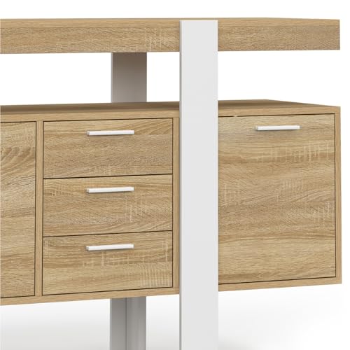 Buffet Phoenix XXL 180 cm 4 portes industriel IDMarket