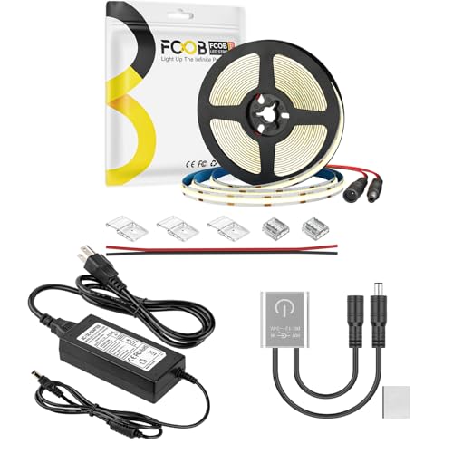 Tira LED COB 5M 12V DC 3000K con Control Táctil miniatura 1