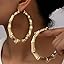 A1:65mm gold large bamboo earrings