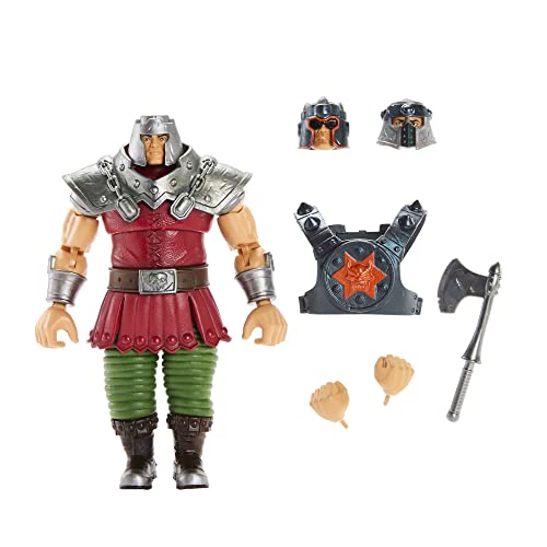 Masters of the Universe Masterverse - Personaggio Ram Man New Eternia, action figure da 18 cm con accessori da combattimento e 30 punti d'articolazione, giocattolo per bambini, 6+ anni, HLB57