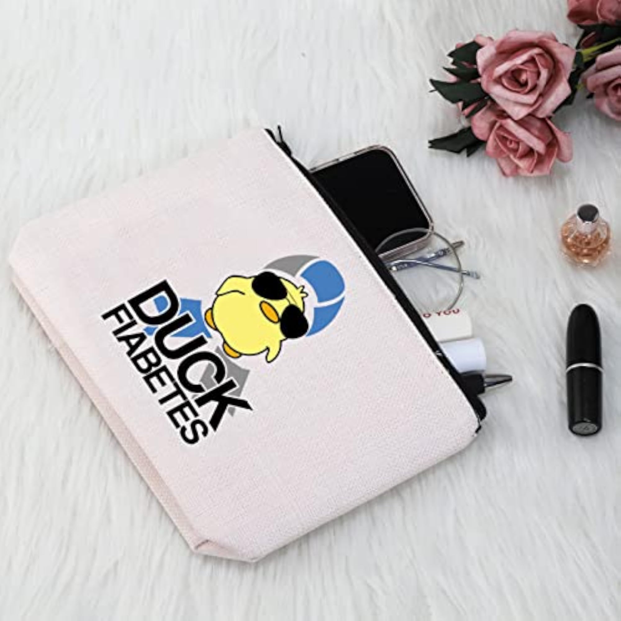 Diabetes Awareness Gift Makeup Bag, Diabetic Support Bag