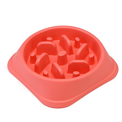 HMILYDYK Dog Bowl Slow Feed Interactive Fun Feeder Slow Bowl Maze Bloat Stop Dog Puzzle Water Bowl Non Skid Preventing Choking Dog Feeder