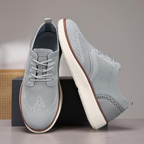Men's Casual Dress Sneakers: Oxfords - Inspired Business Style, Mesh Breathable, Comfortable for Walking & Tennis, All - Day Wear3
