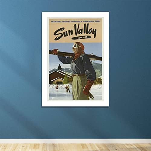 Poster de voyage Sun Valley pour sublimer un mur vide