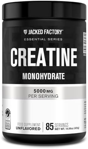 Jacked Factory Creatine Monohydrate 425g - 5g Creatine Powder per...