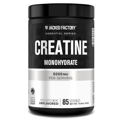 Jacked Factory Creatine Monohydrate 425g - 5g Creatine Powder per...