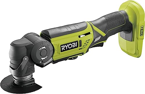 Ryobi R18MT-0 Utensile Multifunzione a Batteria 18V ONE+, Batteria non Inclusa, Testa Orientabile a 4 Posizioni, Velocità Variabile a 6 Posizioni, per Levigare, Livellare e Tagliare