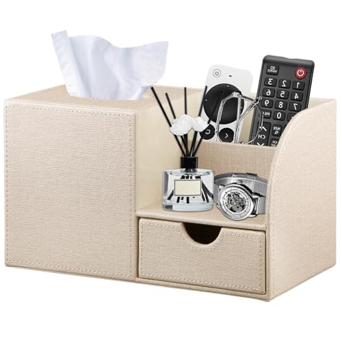 Tissue Box Cover with Drawer Organizer and Storage Tray,Cube Tissue Holder