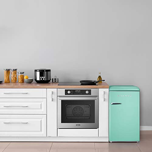 Galanz Glr33Mgnr10 Retro Compact Refrigerator, Single Door Fridge, Adjustable Mechanical Thermostat With Chiller, Green, 3.3 Cu Ft #TOP3