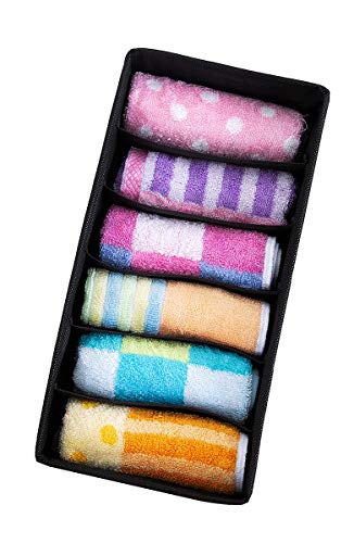 MCIGICM Underwear Drawer Organizer, Bra Houseware Closet Underwear Organizer Drawer Divider, Foldable Storage Box for Bras, Underwear, Socks, Neck Ties