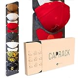 CT Design CapRack The Original Hat Organizer for Baseball Caps, Hat Rack for Wall & Storage Solution, Snapback and Fitted Holder Display, No Assembly Cap Organizer
