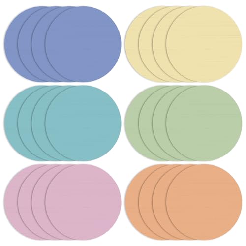 Newtay 24 Pack 10 Inch Dry Erase Dots for Classroom Tables Dry Erase Circles Colorful Removable Board Marker Wall Sticker Decal Spot Set for Student Tables Desk School Teacher Supplies(Warm Color)