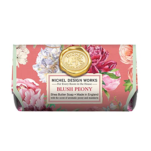 Image of Michel Design Works Large Bath Soap Bar, Blush Peony