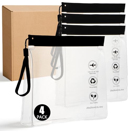 4-Pack Gusseted TSA Liquids Bag
