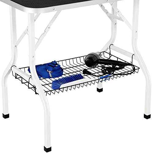 Yaheetech 36'' Dog Grooming Table, Adjustable Pet Foldable Grooming Table w/Double Loops/Mesh Tray Maximum Capacity Up… - Image 7