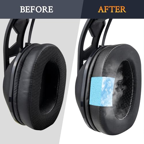 SOULWIT Repuestos Almohadillas para Plantronics (Poly) Rig 600 Pro (HS/HX), Rig 700(HD/HX/HS), Rig 700 Pro(HS/HX), Rig 800(HD/HS/LX), Rig 800 Pro(HD/HX/HS), Rig 900 Max HX Auriculares - Negro CG miniatura 5