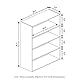 Furinno Pasir Bücherregal mit 4 Fächern, Französische Eiche/Grau, 23.88 x 59.94 x 105.92 cm