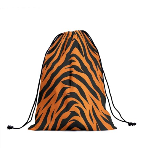 Image of Nerxy Tiger Print Gymnastics Grip Bag - Animal Skin Grip Bag Wildlife Drawstring Storage Pouch Tigers String Bag for Gym Sports