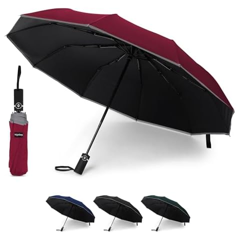 KEPLIN Compact Folding Travel Umbrella with Case Cover